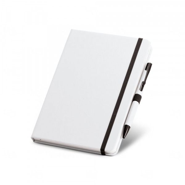 Moleskine Com Caneta Personalizado - 21 x 14 cm Branco