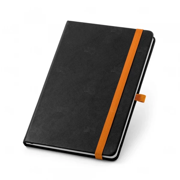 Moleskine Capa Dura Personalizado - 21 x 14 cm Preto e Laranja