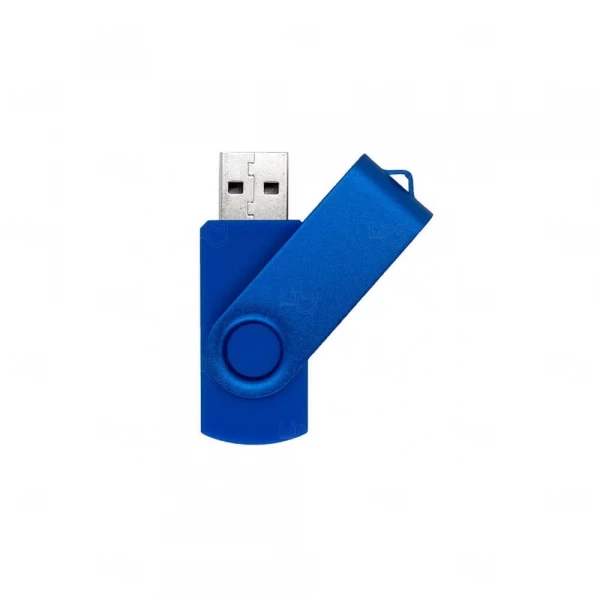 Pen Drive Personalizado Retrátil Colorido - 64GB Azul