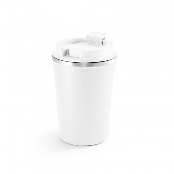 Copo Viagem Personalizado Inox e PP  - 470ml Branco