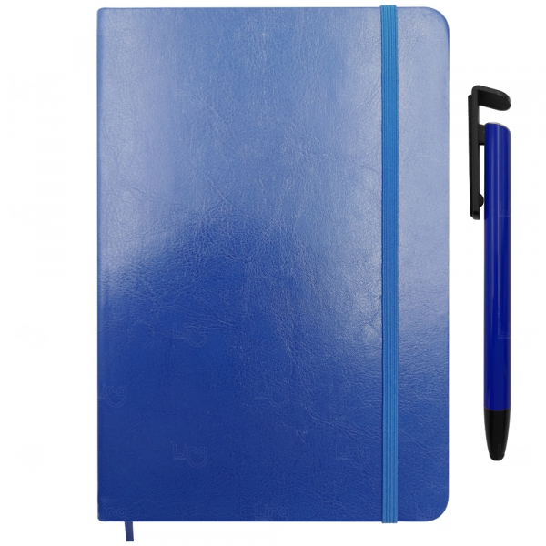 Moleskine com Caneta Personalizada - 21 x 14,5 cm Azul