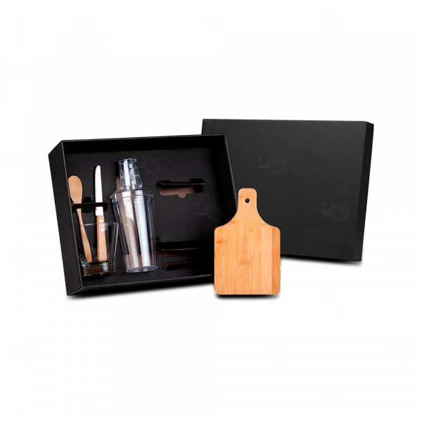 Kit Caipirinha Personalizado Com Coqueteleira - 5 Peças