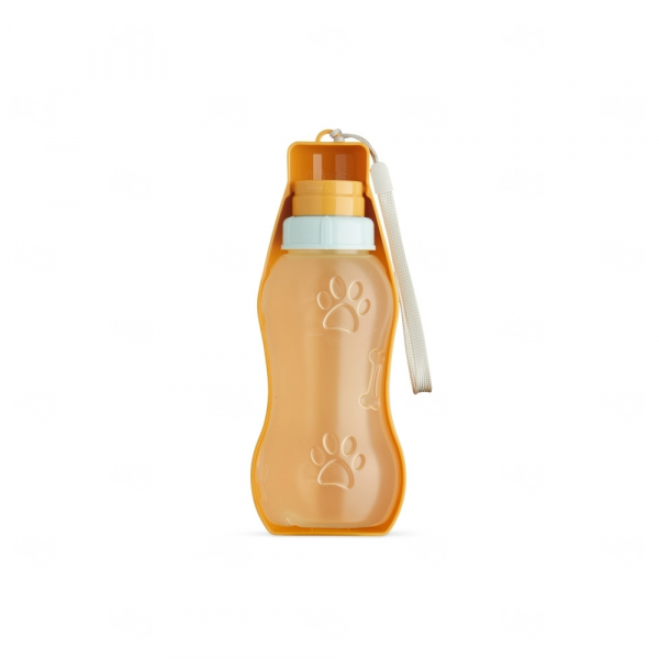 Garrafa Bebedouro Pet Personalizado - 400ml Laranja