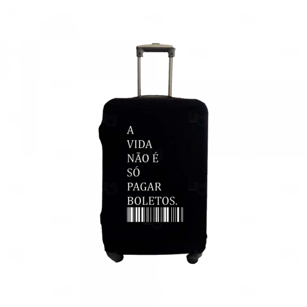 Capa de Mala 100% Personalizada em Elanca - Pequeno Preto