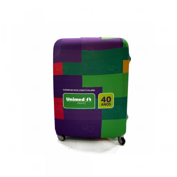 Capa de Mala 100% Personalizada em Elanca - Pequeno Roxo e Verde