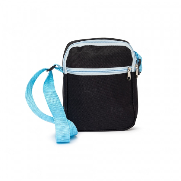 Bolsa de Ombro Nylon  Personalizada Azul Claro