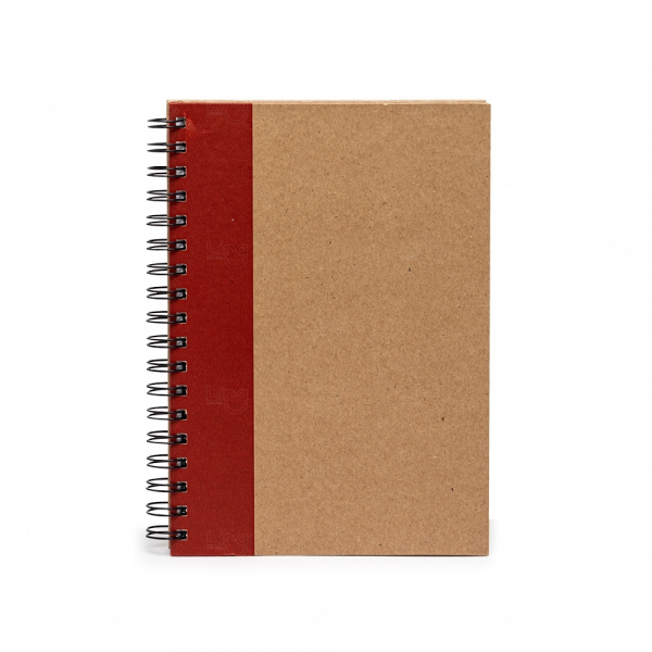 Caderno Personalizado Kraft - 23,7 x 17,9 cm Vermelho