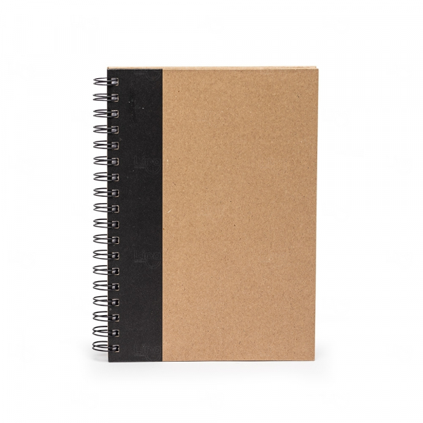 Caderno Personalizado Kraft - 23,7 x 17,9 cm Preto