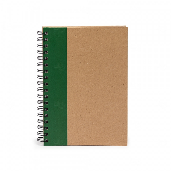 Caderno Personalizado Kraft - 23,7 x 17,9 cm Verde