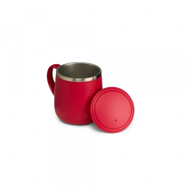 Caneca Parede Dupla - Personalizada - 370ml Vermelho