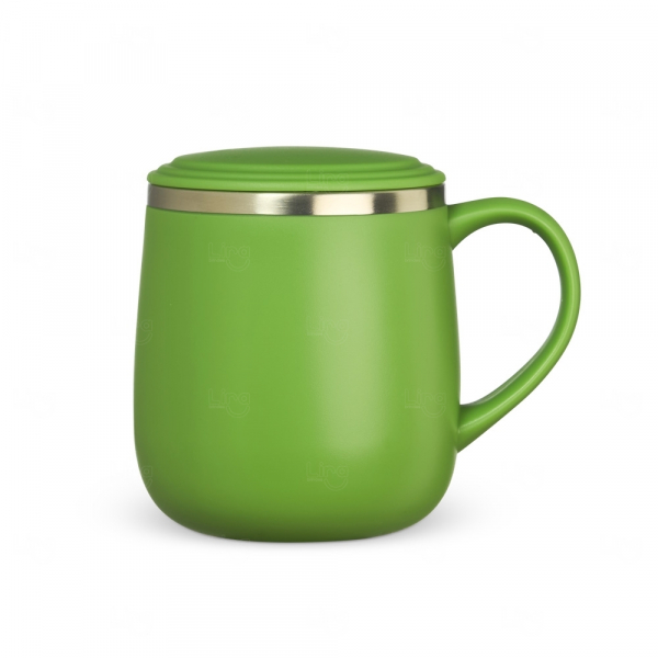 Caneca Parede Dupla - Personalizada - 370ml Verde