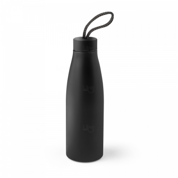 Squeeze em aço inox Personalizado  710 mL Preto