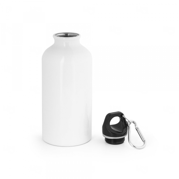 Squeeze esportiva em alumínio Personalizada  400ml Branco