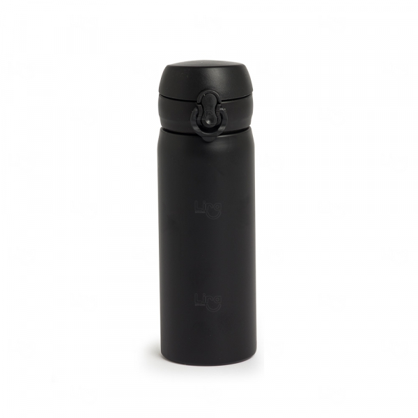 Garrafa Inox Personalizada 500ml Preto e Preto