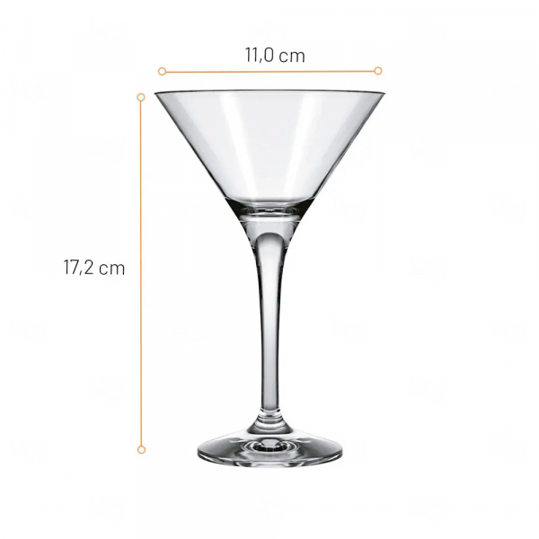 Taças de Vidro para Martini  250ml Personalizadas Transparente