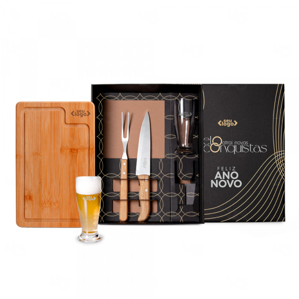 Kit Para Churrasco Com Copos 5 Pçs - Personalizado