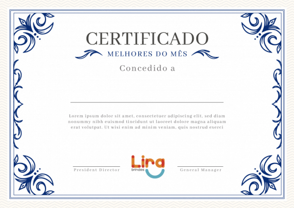 Certificado A4 - Personalizado