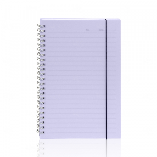 Caderno A5 Plástico - Personalizado Lilás