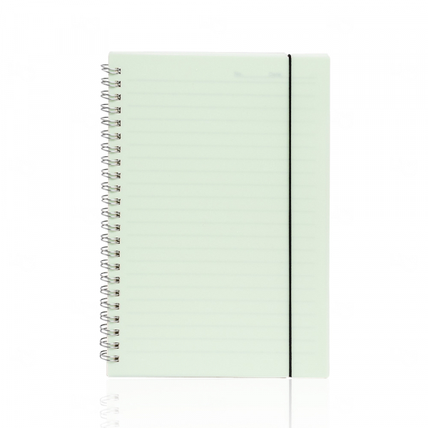 Caderno A5 Plástico - Personalizado Verde