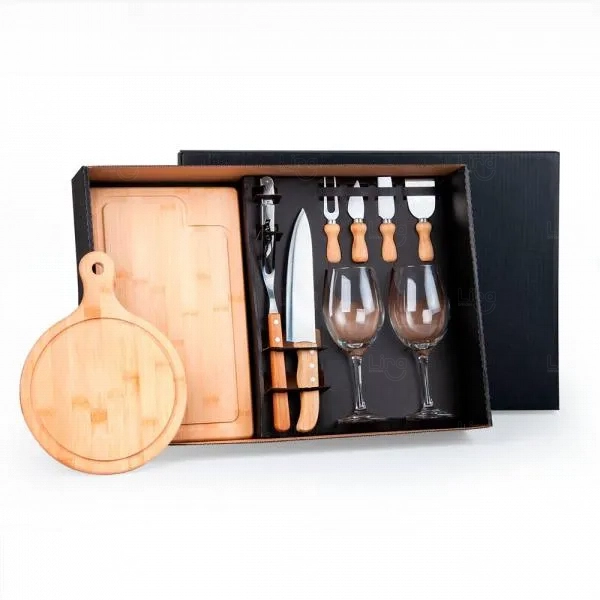 Kit Queijo, Churrasco E Vinho 11 Pçs - Personalizado