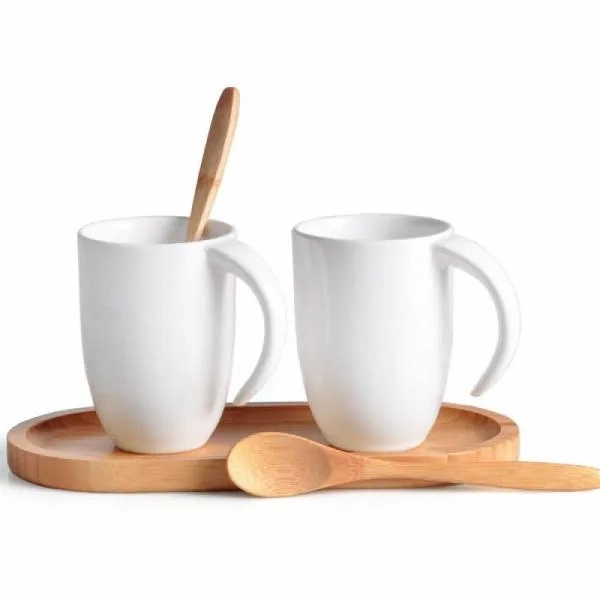 Kit Para Café e Chá  5 Pçs - Personalizado Branco