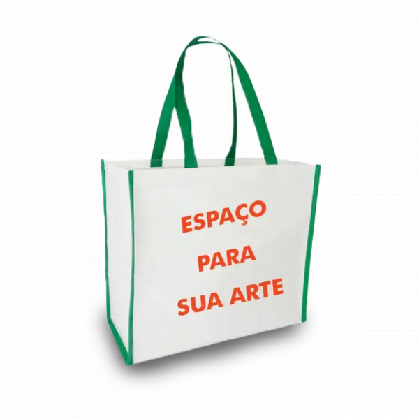 Sacola Ecólogica Personalizada Rafia - 35,0 x 25,0cm Verde