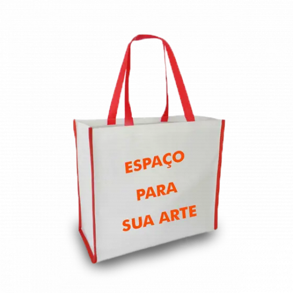 Sacola Ecólogica Personalizada Rafia - 35,0 x 25,0cm Vermelho