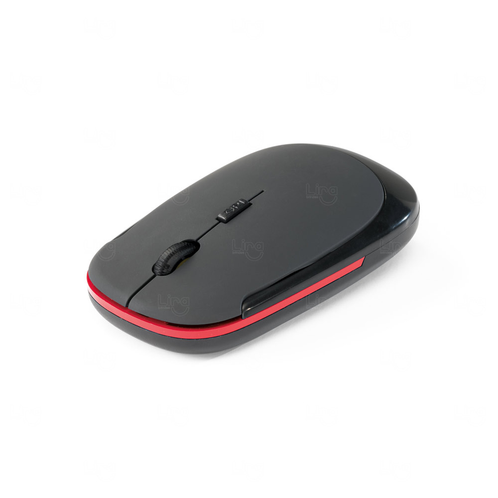 Mouse Sem fio Personalizado Vermelho