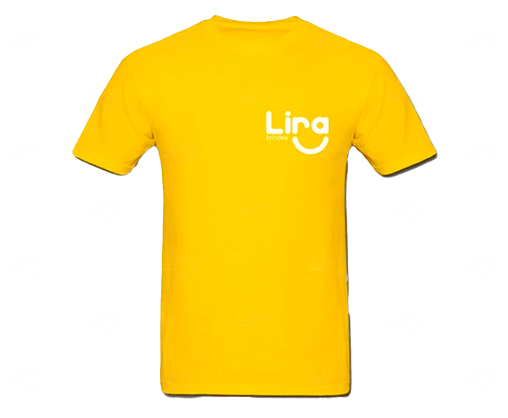 Camiseta Algodão Personalizada Amarelo