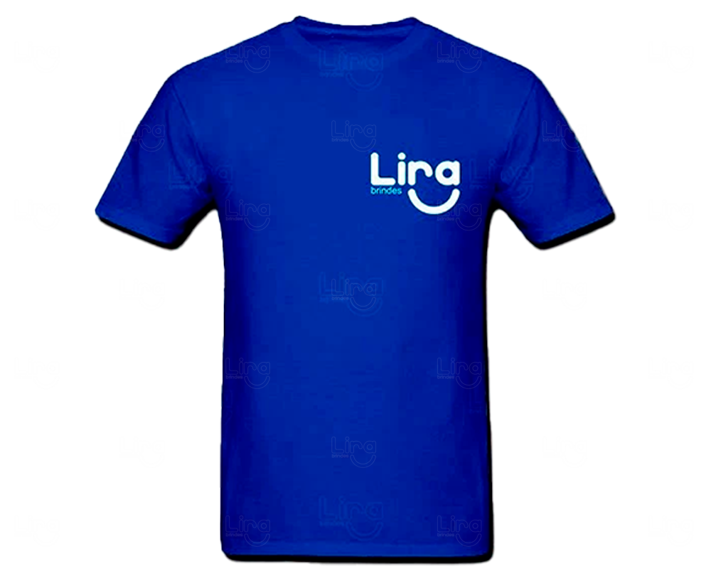 Camiseta Algodão Personalizada Azul Escuro