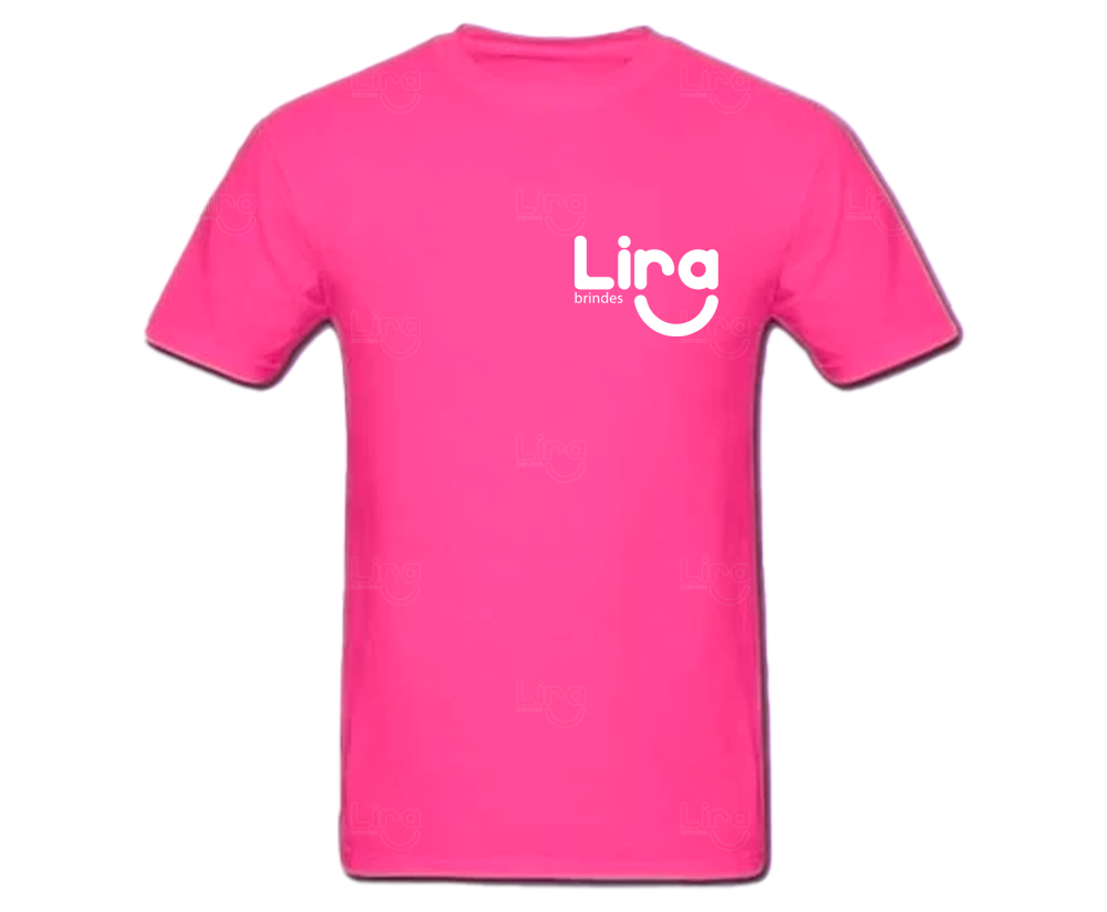 Camiseta Algodão Personalizada Rosa Escuro