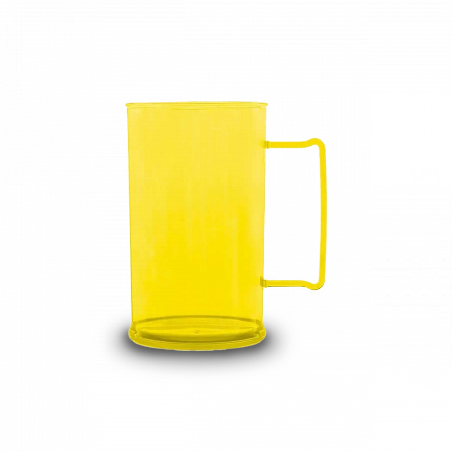 Caneca De Chopp Personalizada - 500ml (Leitosa ou Cristal) Amarelo