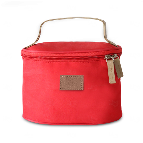 Nécessaire Couro Sintético Personalizada - 12 x 18cm Vermelho