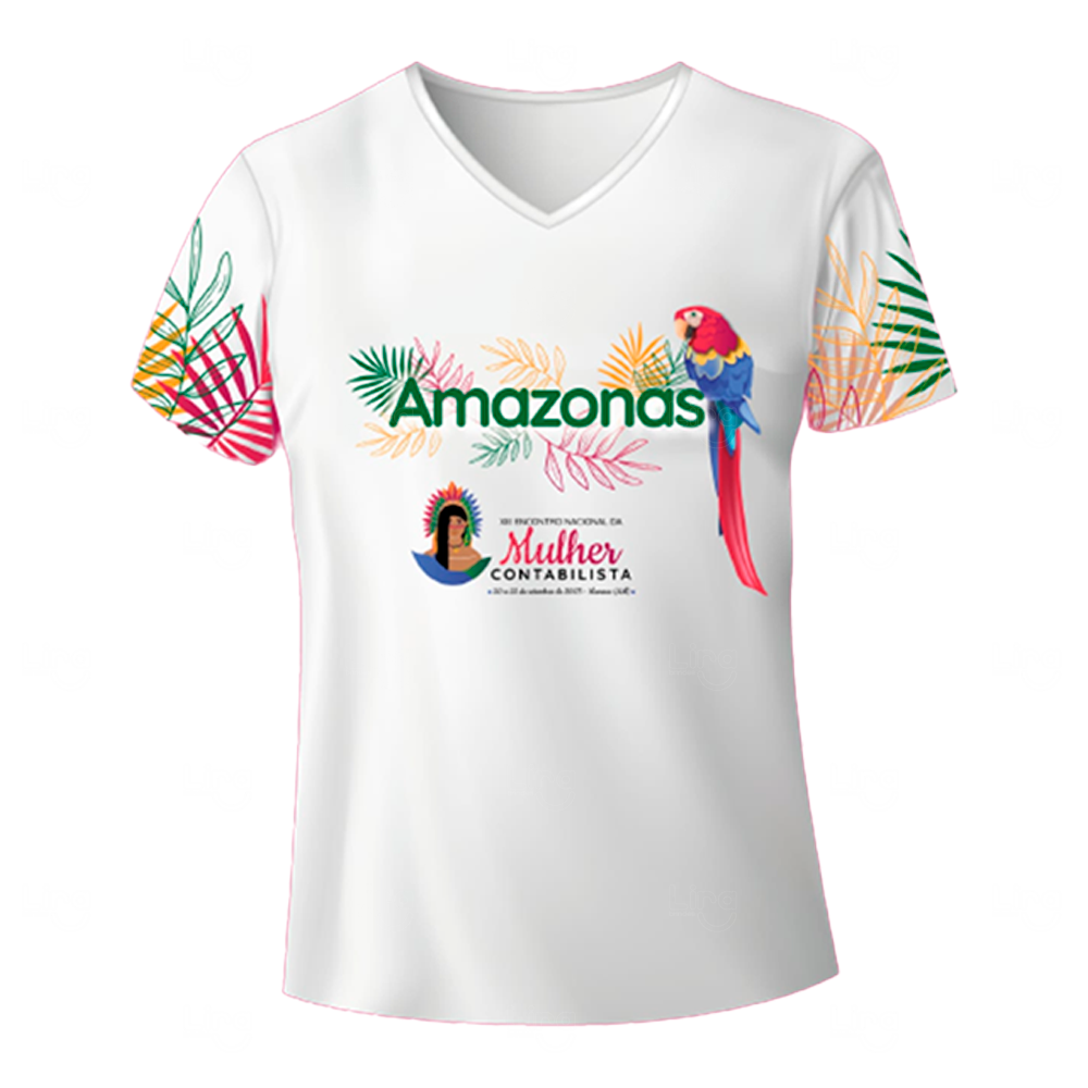 Camiseta Personalizada 100% algodão Baby Look Branco