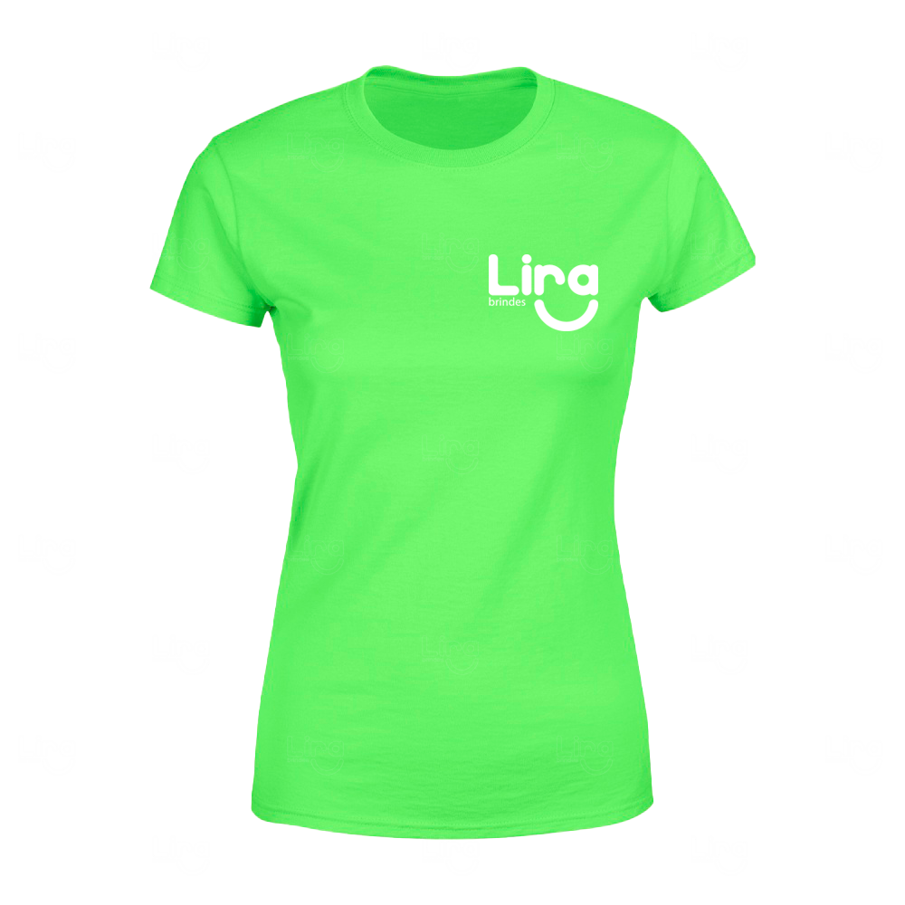 Camiseta Personalizada 100% algodão Baby Look Verde