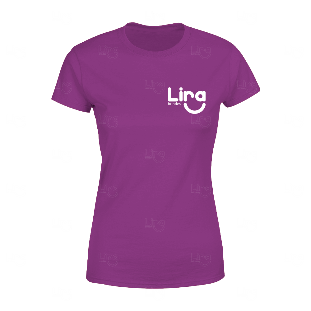 Camiseta Personalizada 100% algodão Baby Look Roxo