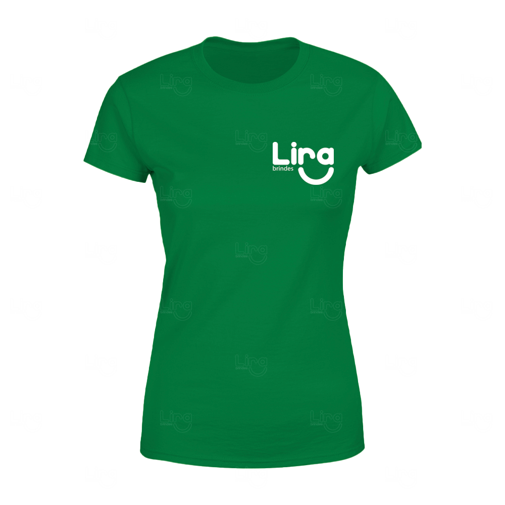 Camiseta Personalizada 100% algodão Baby Look Verde Escuro