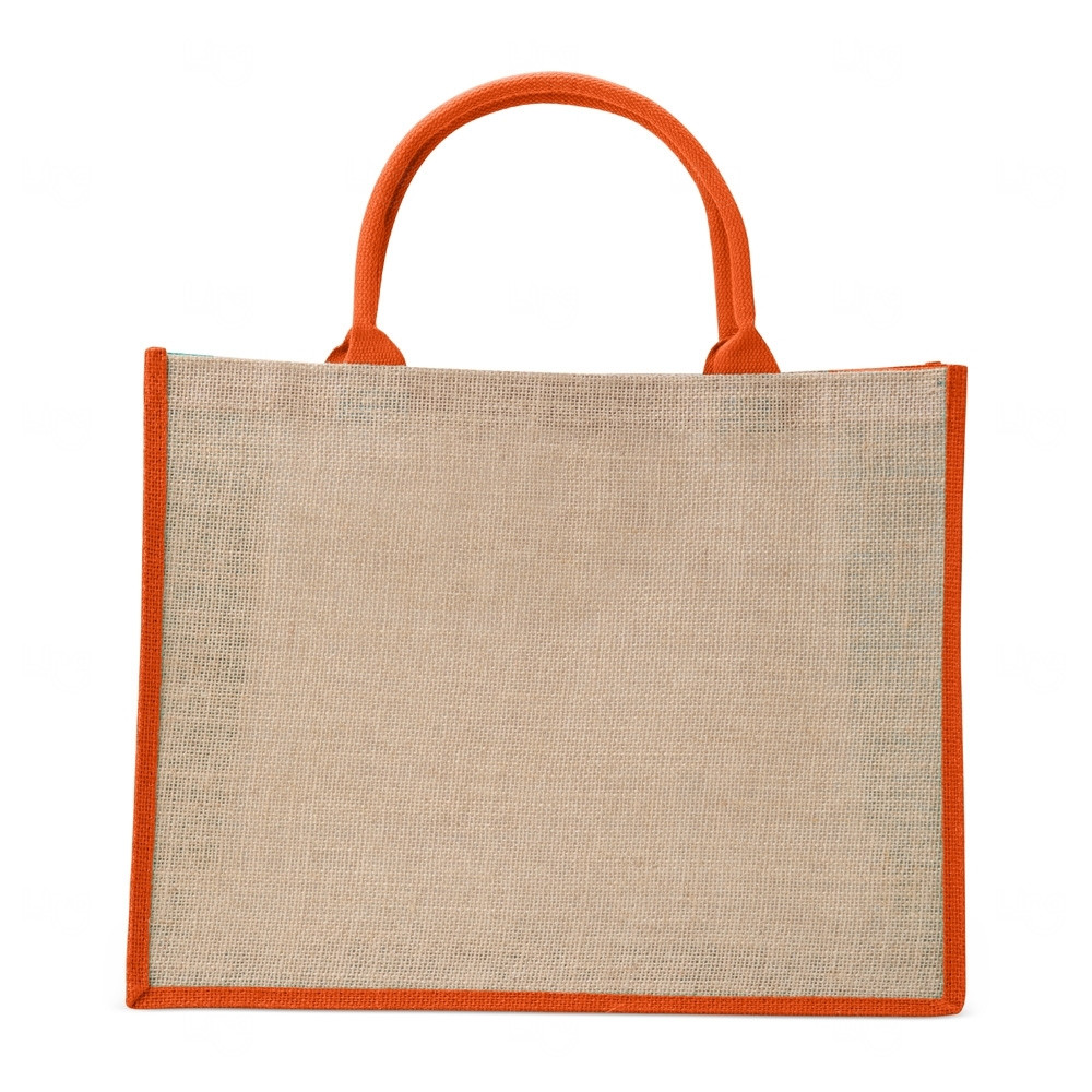 Sacola de Juta Personalizada - 35 x 45 cm Laranja