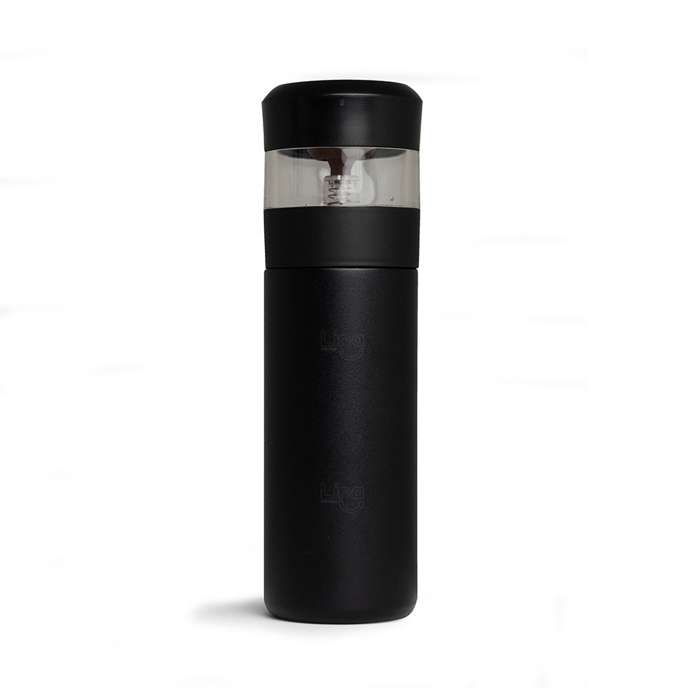 Garrafa Térmica Inox Personalizada - 350ml Preto