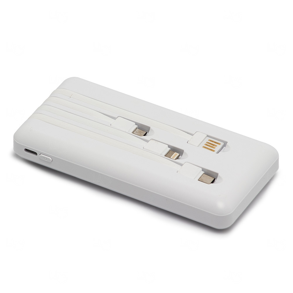 Power Bank Personalizado Indicador LED e Lanterna - 10.000 Mah 