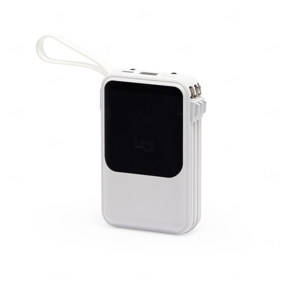 Power Bank Personalizado Indicador LED e Lanterna - 10.000 Mah 