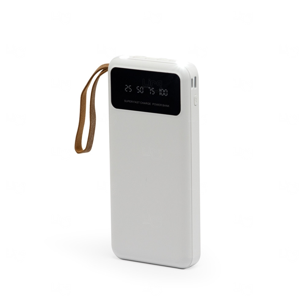 Power Bank Personalizado Indicador LED e Lanterna - 10.000 Mah 