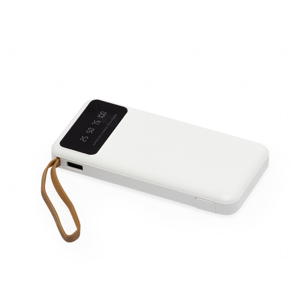 Power Bank Personalizado Indicador LED e Lanterna - 10.000 Mah 