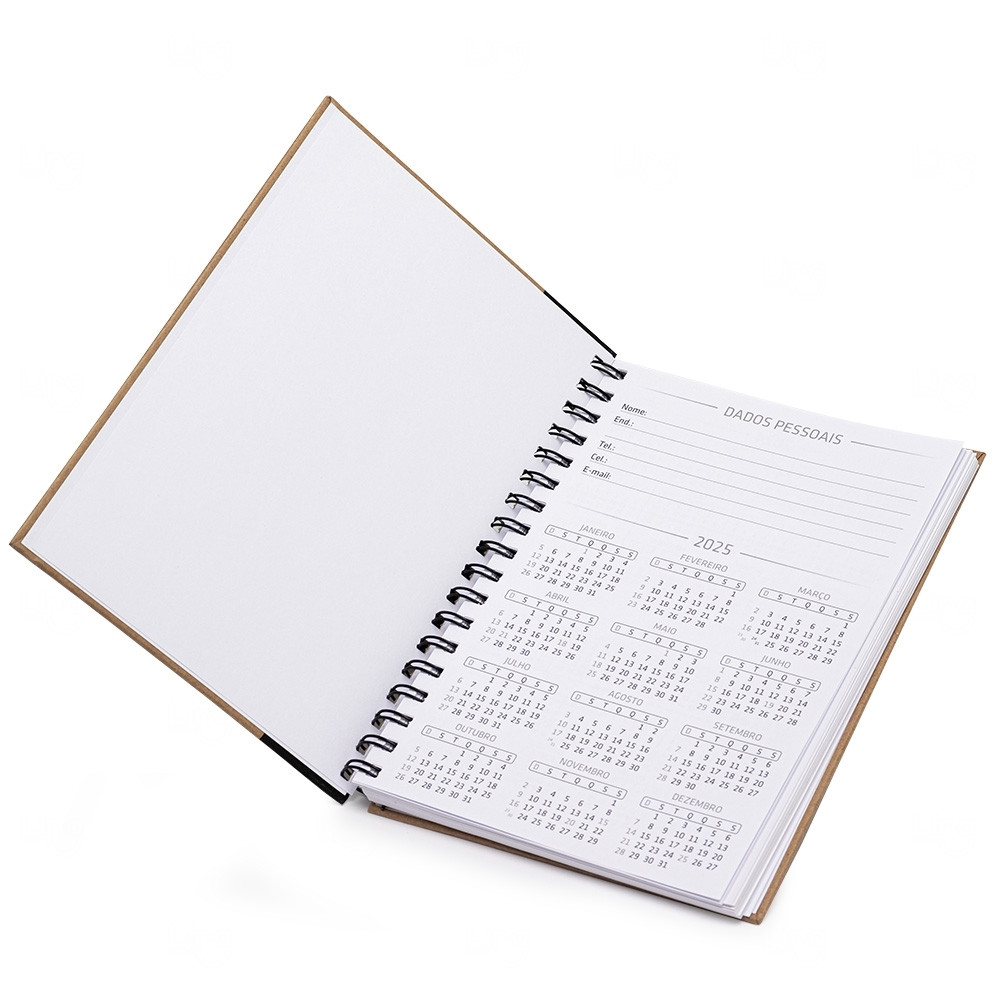 Caderno Personalizado Kraft - 23,7 x 17,9 cm 