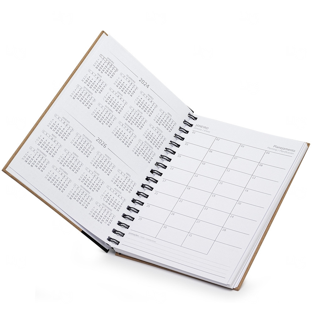 Caderno Personalizado Kraft - 23,7 x 17,9 cm 