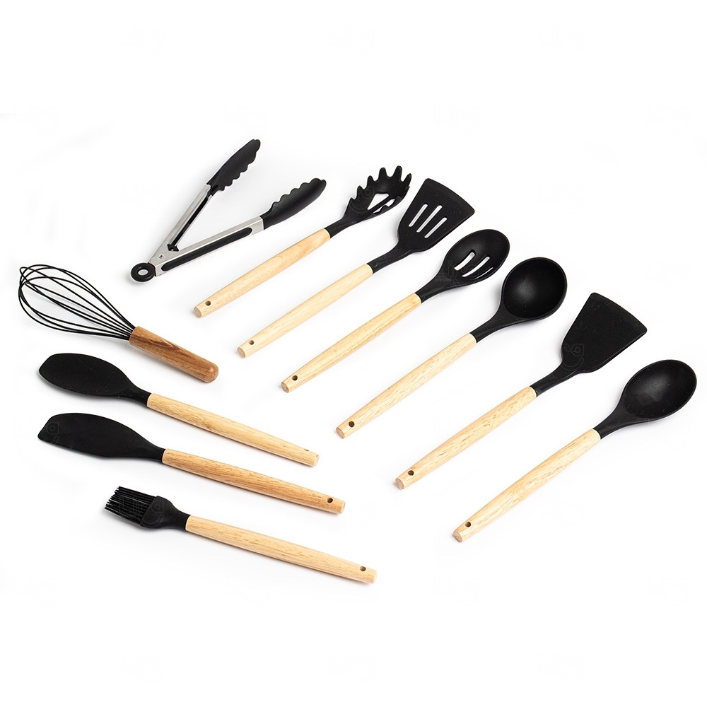 Kit Utensílios - Personalizados  12 Peças Preto