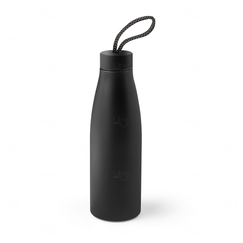 Squeeze em aço inox Personalizado  710 mL Preto