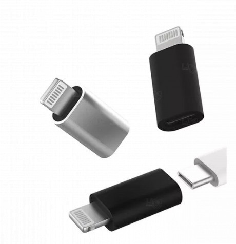 Adaptador Compatível Com iPhone 5/6/7/8/xr P/ Usb Tipo-c 