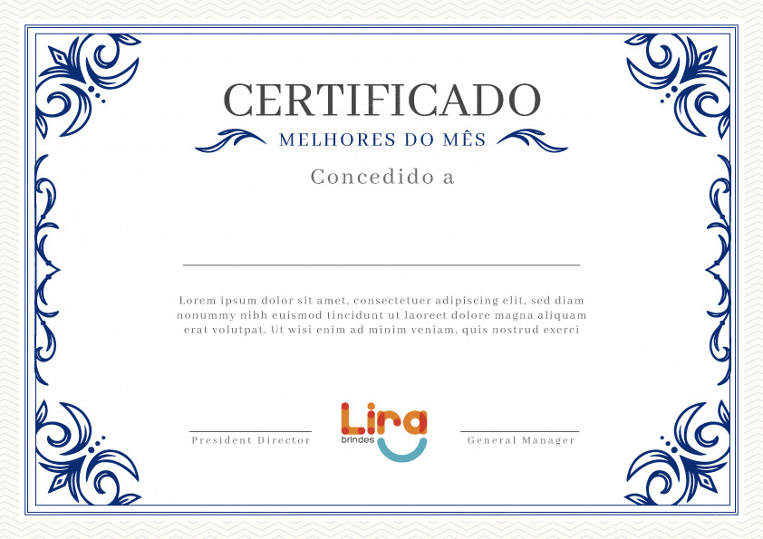 Certificado A4 - Personalizado 