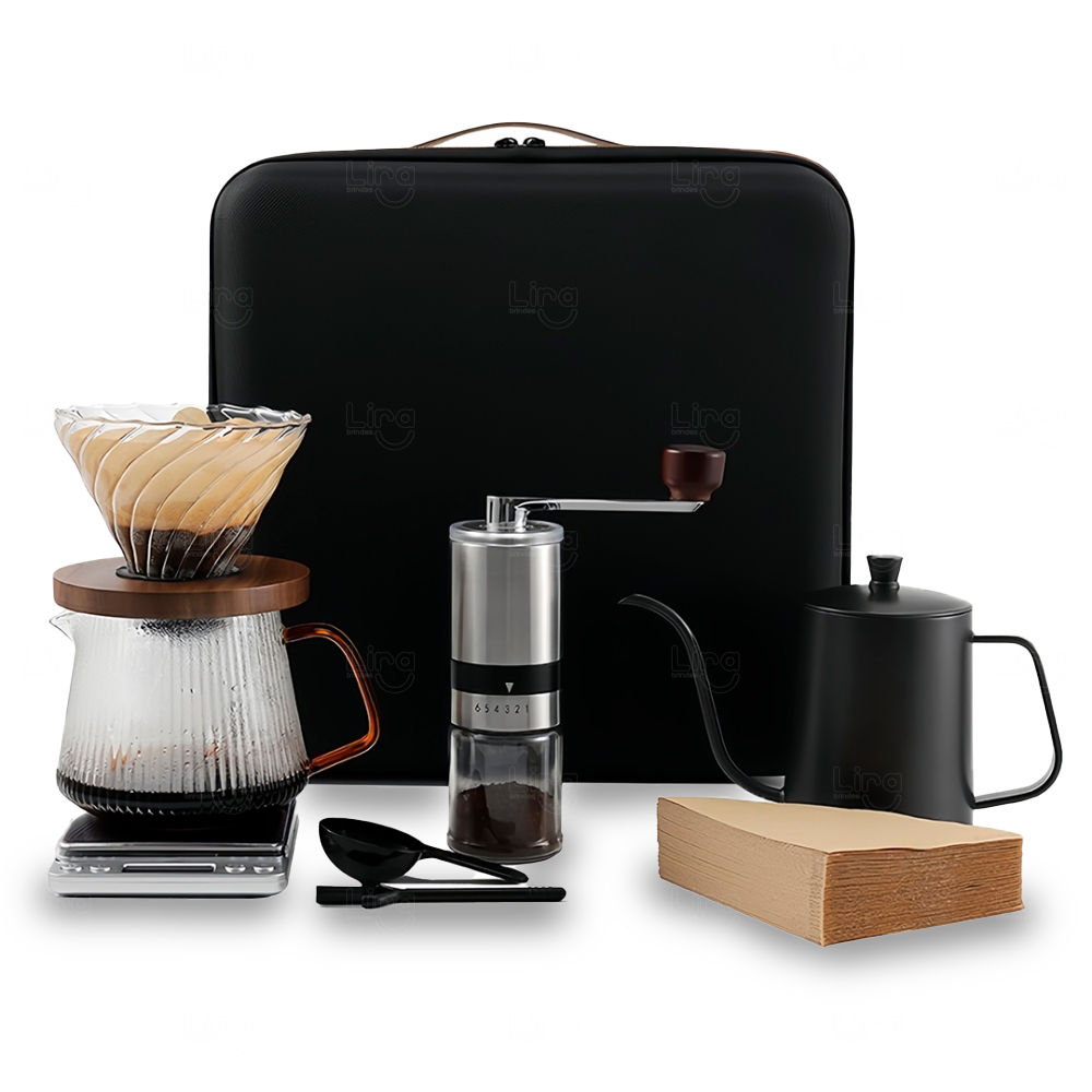 Kit Barista Personalizado - 9 Peças Preto